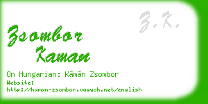 zsombor kaman business card