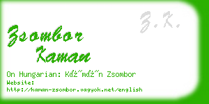 zsombor kaman business card